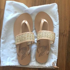 Never worn Ancient Greek Sandals Zenobia Raffia 38